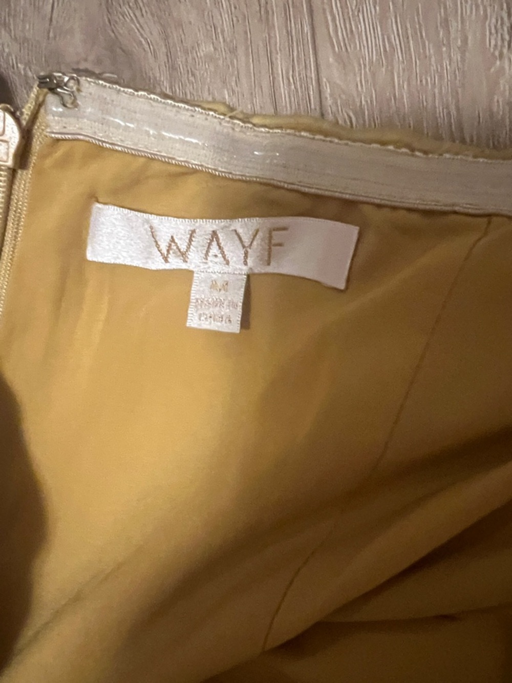 Wayf Strapless Satin Mini Dress in Lemon - Picture 2 of 6